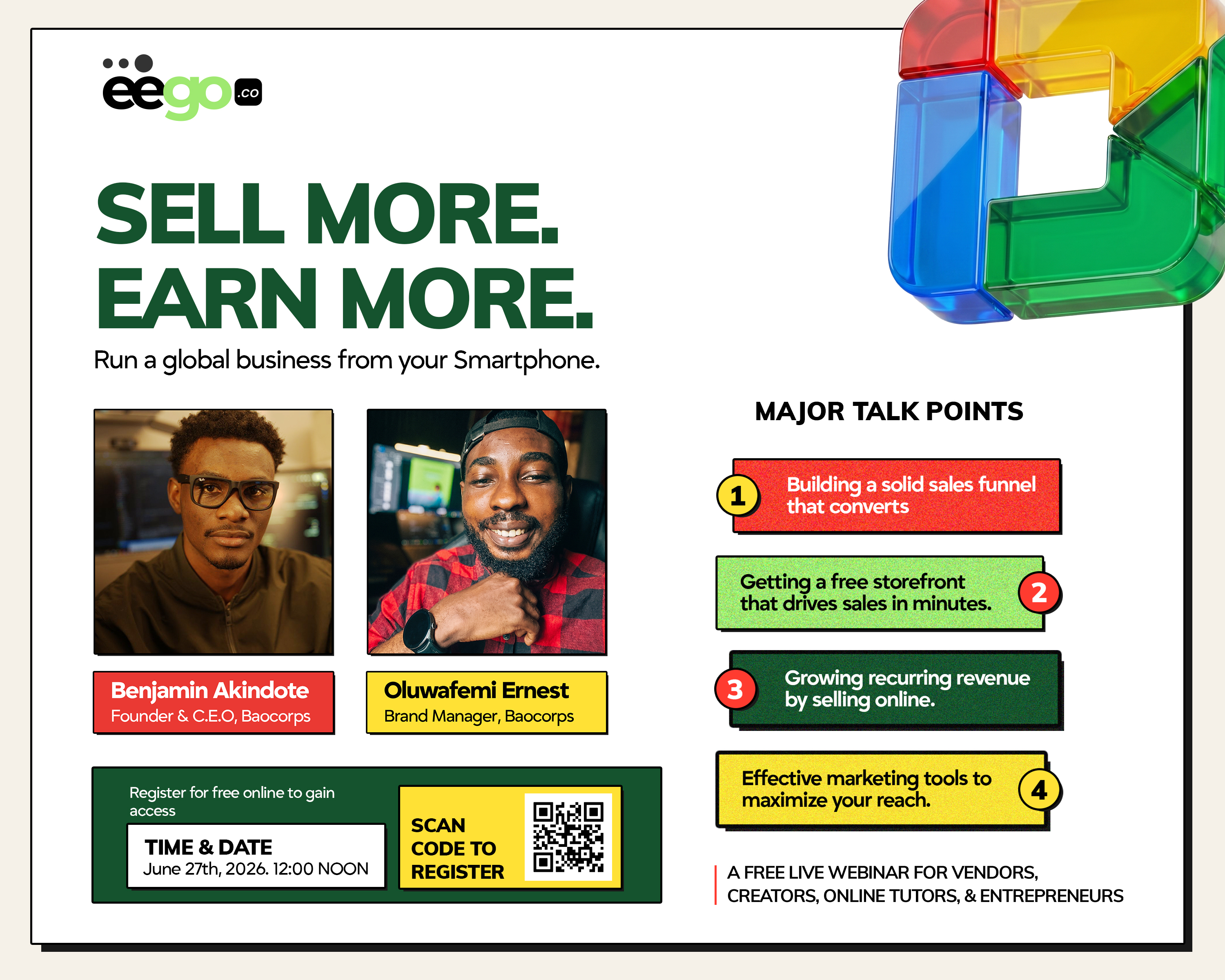 Sell More. Earn More